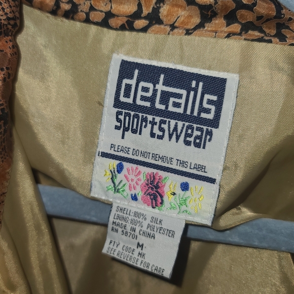 Vintage 80s/90s Details Sportswear Silk  Jacket Sz. M - Picture 4 of 9